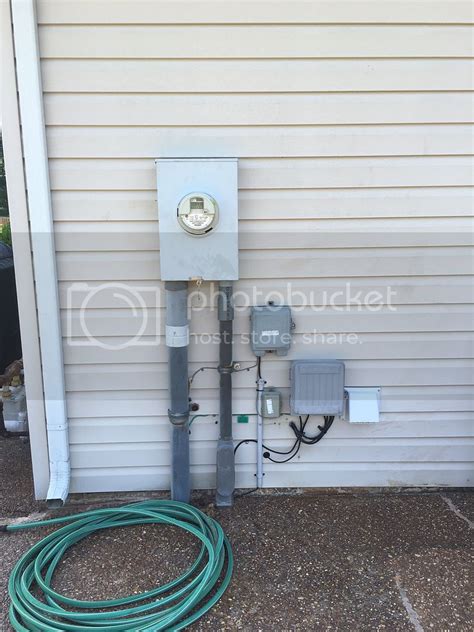 electric meter box coming off wall|underground fed meter base repair.